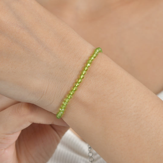 EVER TRUE Peridot Armband ca. 19 cm 316L Edelstahl ca. 12.00 ct