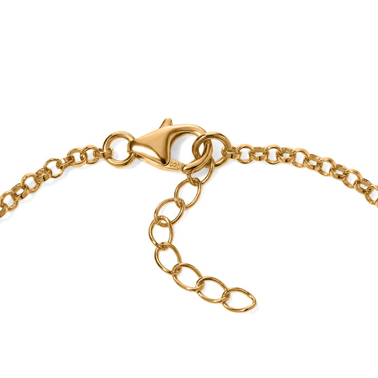 LUXURIANT - AAA Lab Grown Rubin Armband ca. 19 cm 925 Silber 750 Gelbgold vermeil ca. 8,82 ct.