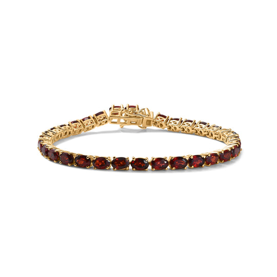EverTrue Mosambik Granat 19cm Armband, 950 Kupfer mit Gelbgold E-Beschichtung - 18,36 ct.