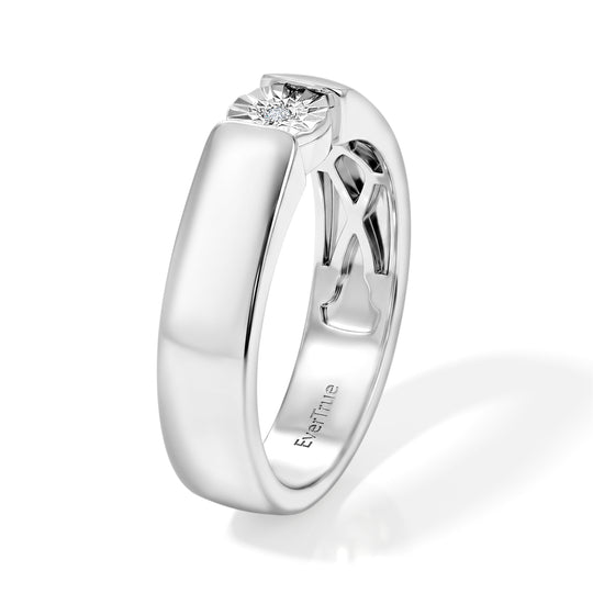 EVER TRUE Weißer Diamant Ring Nickelfreies Messing (Größe 18.00) ca. 0,01 ct