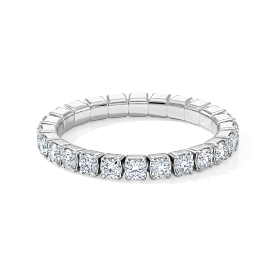 D'Joy Moissanit Ring 925 Silber Rhodiniert (Größe 22.00) ca. 3,60 ct