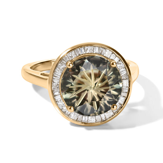 LUXORO AAA Turkizit, Weißer Diamant Ring 417 Gold (Größe 16.50) (10-16 Werktage Lieferzeit) ca. 4,51 ct