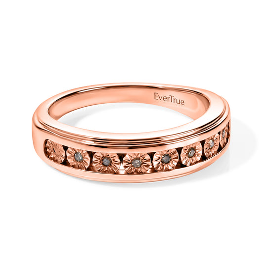 EVER TRUE Natürlicher Champagner Diamant Ring Nickelfreies Messing (Größe 21.00)