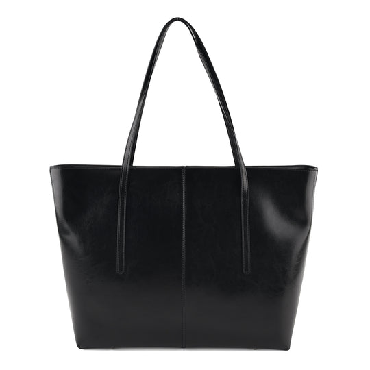 LA MAREY Echtleder-Shopper mit Kartenetui und Schlüsselfinder, 35,5 x 11 x 30 cm, Blau