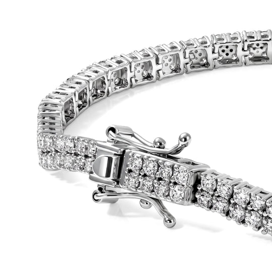 LUXURIANT SGL zertifiziertes SI-GH Labor Diamant 19cm Armband, 925 Silber rhodiniert - 5 ct.