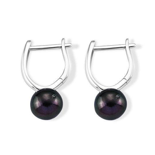 D'Joy Tahiti Perle (8-9 mm) Ohrringe 925 Silber Rhodiniert