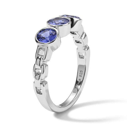 EVER TRUE Tansanit Ring 316L Edelstahl (Größe 21.00) ca. 1,04 ct