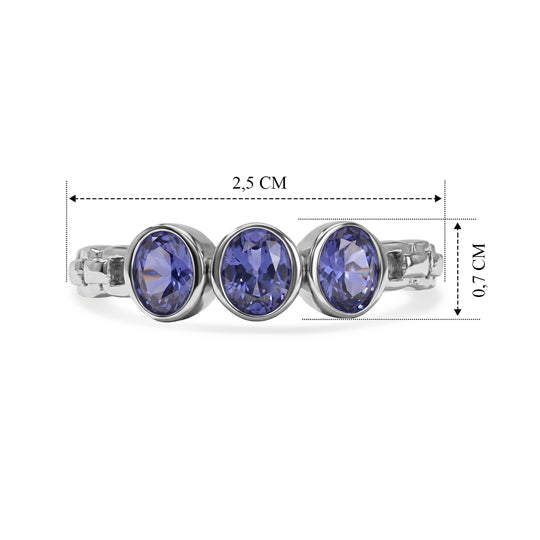 EVER TRUE Tansanit Ring 316L Edelstahl (Größe 21.00) ca. 1,04 ct