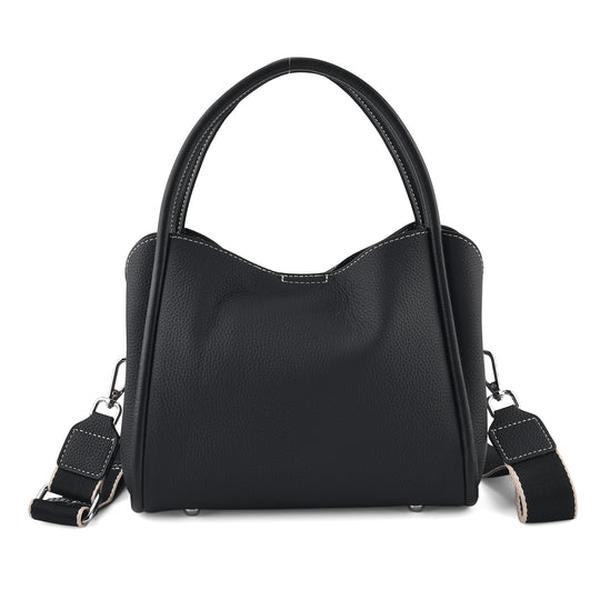 CLOSE OUT DEAL Echtleder Crossbody-Tasche mit Reißverschlussfächern, 24 x 12 x 20 cm, Beige