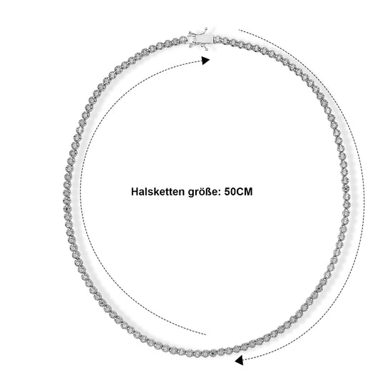 EVER TRUE Blauer Diamant Halskette ca. 50 cm Nickelfreies Messing ca.