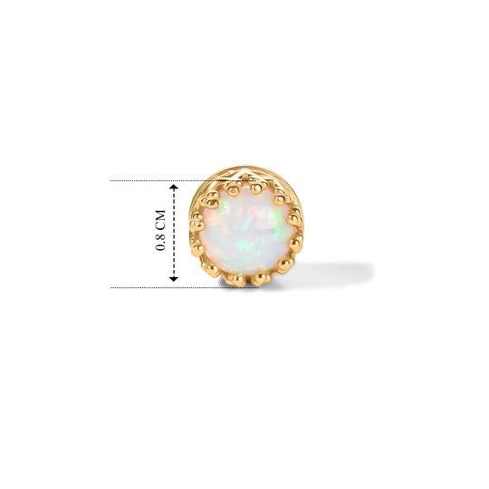 D'Joy AA Natürlicher, äthiopischer Welo Opal Ohrringe 925 Silber 750 Vergoldet ca. 1.23 ct