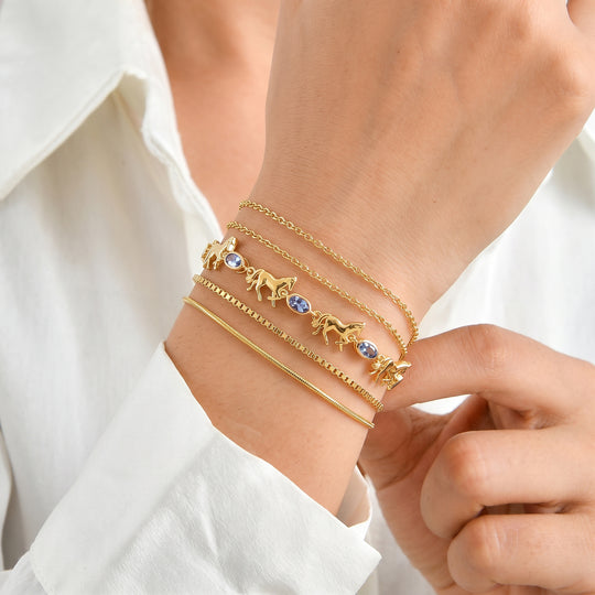 EVER TRUE AA Tansanit Armband ca. 18 cm 950 Kupfer ca. 1.66 ct