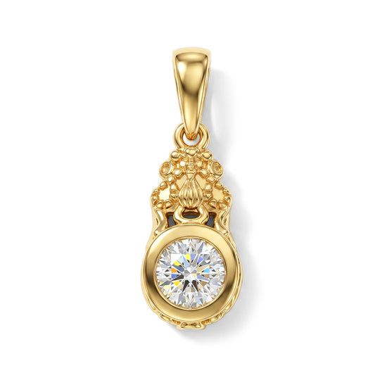 LUXURIANT DIAMOND - Lab Grown Diamant SI-GH Anhänger 925 Silber 750 Gelbgold vermeil ca. 0.50 ct