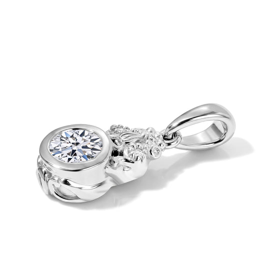 LUXURIANT DIAMOND - Lab Grown Diamant SI-GH Anhänger 925 Silber 750 Gelbgold vermeil ca. 0.50 ct
