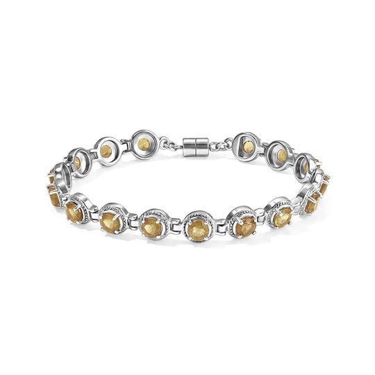 EverTrue Multi Edelstein 19cm Armband, Edelstahl - 8,45 ct.