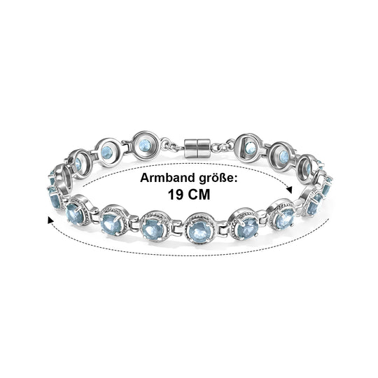 EverTrue Multi Edelstein 19cm Armband, Edelstahl - 8,32 ct.