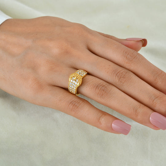 EVER TRUE Weißer Zirkon Ring 950 Kupfer (Größe 20.00) ca. 1,35 ct