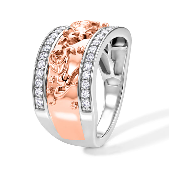 EVER TRUE Moissanit Ring 950 Kupfer (Größe 17.00) ca. 0,36 ct