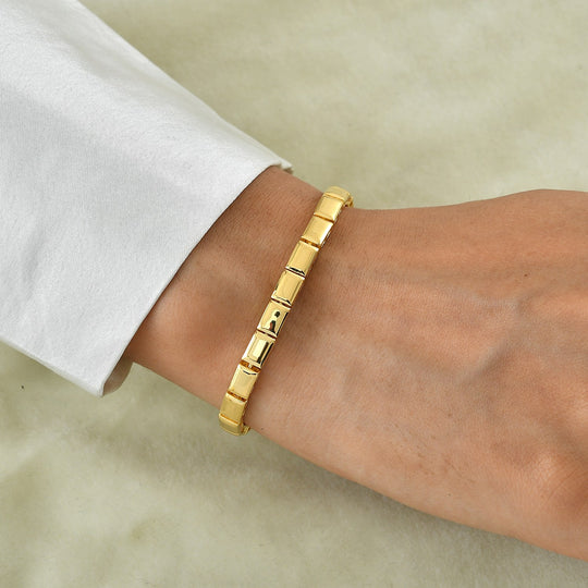 EVER TRUE Reine Bronze 750 Vergoldet Armband ca. 19 cm ca. 12,46g