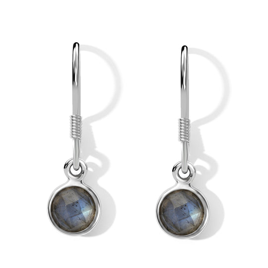 D'Joy Labradorit Ohrringe 925 Silber ca. 4.03 ct