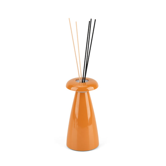 2-in-1-Ambiente-Tischleuchte mit Raumduft-Diffusor, Akku und Touchdimmer, inklusive 3 Duftölen und Duftstäbchen, 10 x 10 x 21 cm, Braun