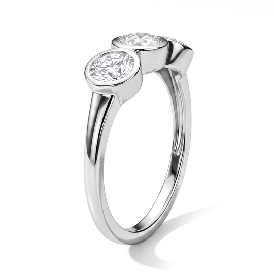 D'Joy Moissanit Ring 925 Silber Platiniert (Größe 18.00) ca. 1,34 ct