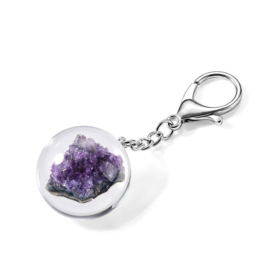 Afrikanischer Amethyst Schlüsselbund Reine Legierung ca. 1.00 ct