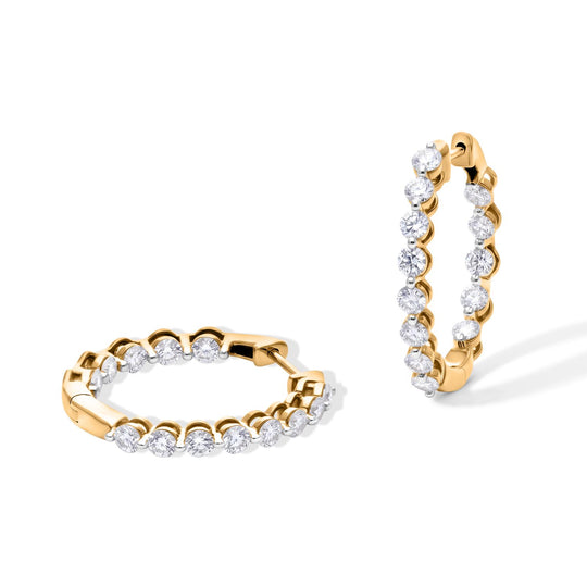 LUXURIANT DIAMOND - Lab Grown Diamant SI-GH Ohrringe 925 Silber Rhodiniert ca. 2,16 ct.