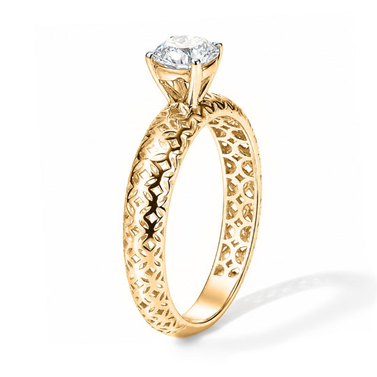 LUXURIANT DIAMOND - Lab Grown Diamant VS-EF IGI zertifiziert Ring 375 Gold (Größe 21.00) ca. 0,50 ct