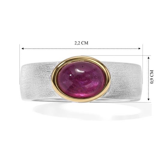 EVER TRUE AA Afrikanischer Rubin (Fissure gefüllt) Ring Reine Bronze (Größe 21.00) ca. 1,65 ct