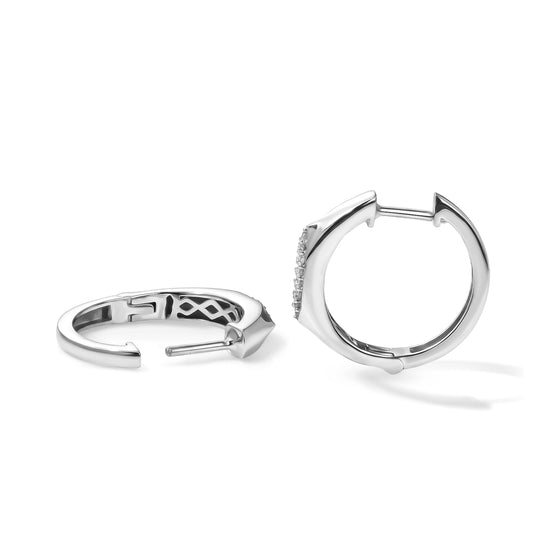 D'Joy weiße Diamant Ohrringe, 925 Silber rhodiniert - 0,23 ct.