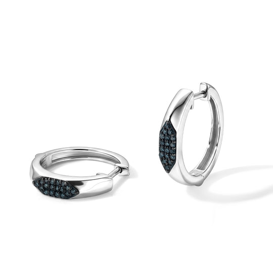 D'Joy weiße Diamant Ohrringe, 925 Silber rhodiniert - 0,23 ct.