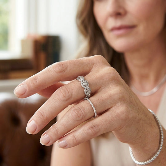 LUXURIANT SI-GH Labor Diamant Ring, 925 Silber rhodiniert - 0,20 ct.