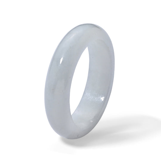 EXTREM SELTEN Natürlicher Weiße Jade Ring (Größe 19.00) ca. 15.00 ct