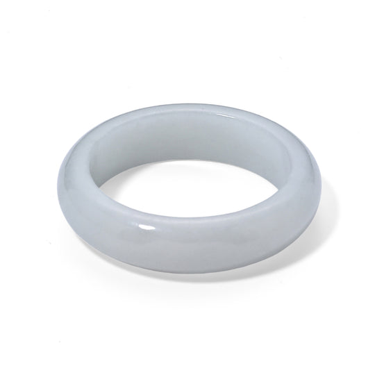 EXTREM SELTEN Natürlicher Weiße Jade Ring (Größe 19.00) ca. 15.00 ct