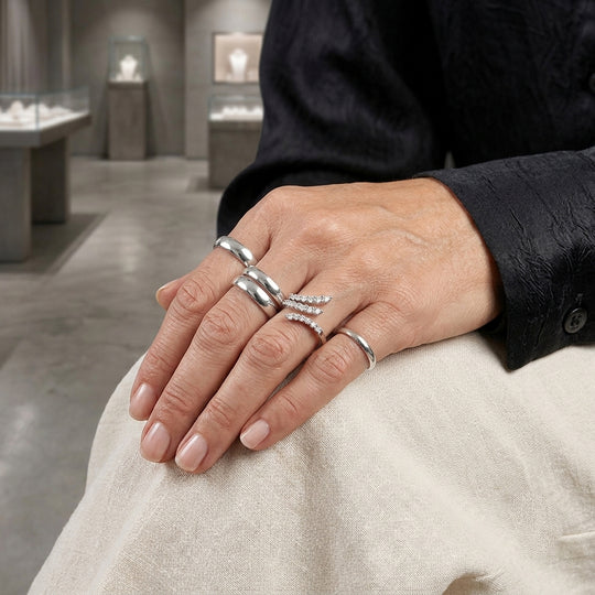 LUXURIANT SI-GH Labor Diamant Ring, 925 Silber rhodiniert - 0,35 ct.