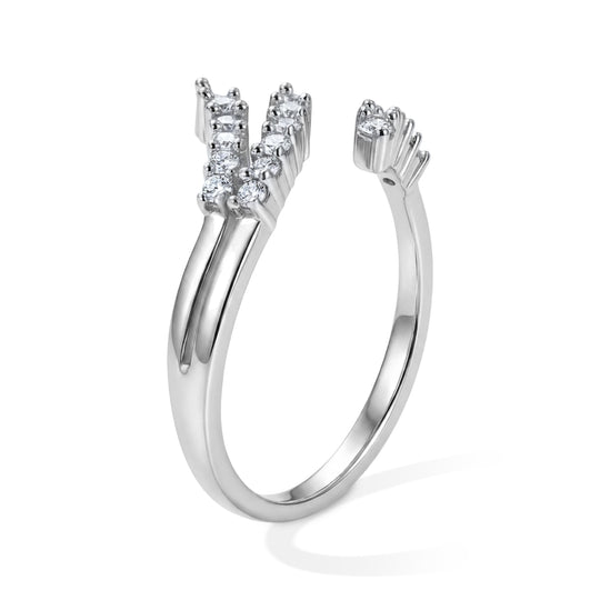 LUXURIANT SI-GH Labor Diamant Ring, 925 Silber rhodiniert - 0,35 ct.