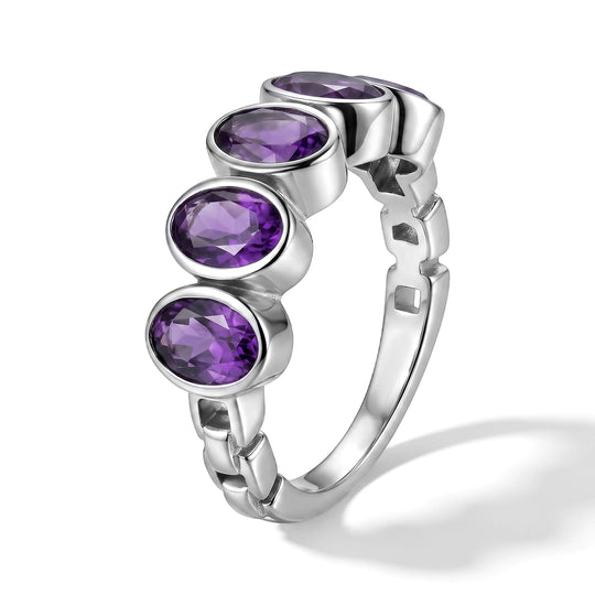 EVER TRUE Mehrfarbiger Edelstein Ring 316L Edelstahl (Größe 19.00) ca. 2.59 ct