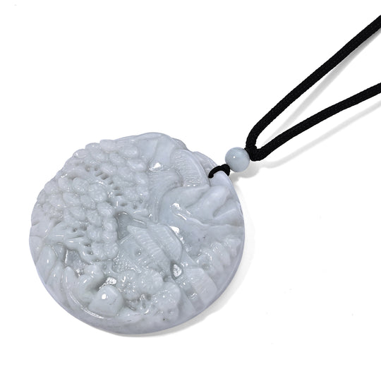 Weiße Jade Halskette Flexibles cm ca. 205.00 ct