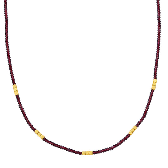 Hämatit, Regenbogen Mondstein Halskette ca. 53.25 cm 316L Edelstahl Vergoldet ca. 70.00 ct