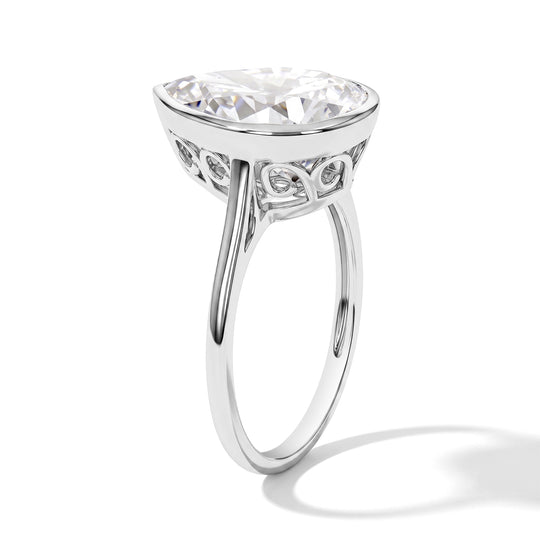 D'Joy Moissanit Ring, 925 Silber rhodiniert - 5,15 ct.