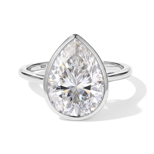 D'Joy Moissanit Ring, 925 Silber rhodiniert - 5,15 ct.