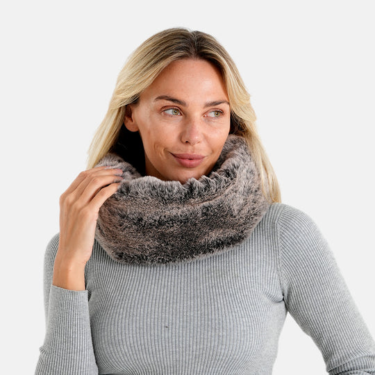 LA MAREY Schal, 100 % Polyester, 40 x 18 cm, Beige