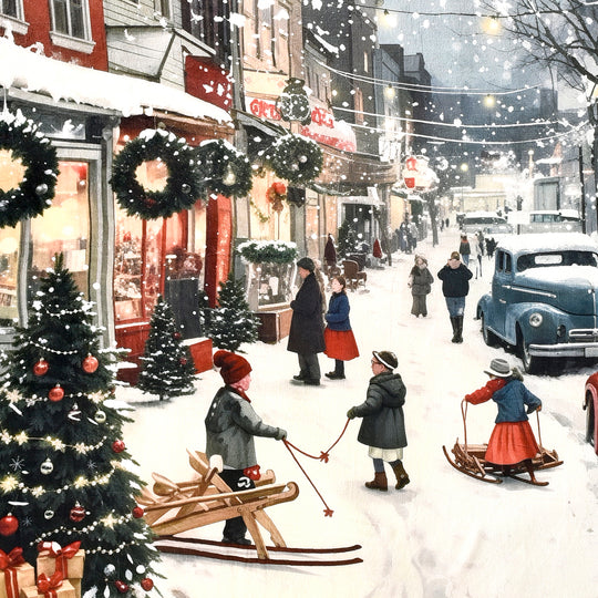LIVMORE - Flanelldecke im Design Weihnachtsmarkt, Weich und wärmend, 150 x 200 cm