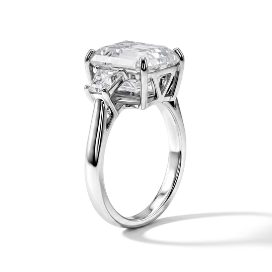 D'Joy Moissanit Ring, 925 Silber rhodiniert - 7,58 ct.
