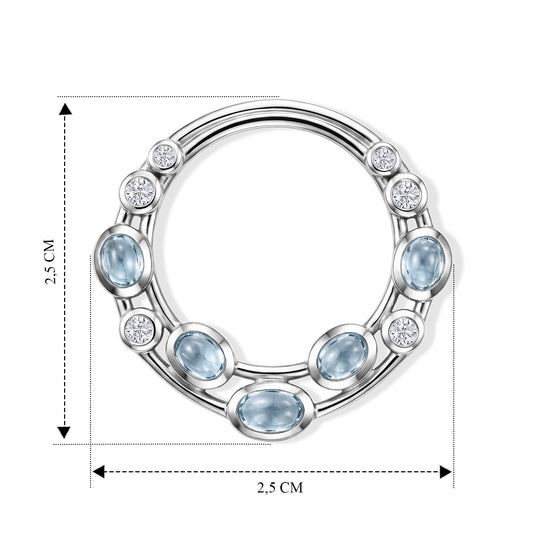 D'Joy Milchiger Aquamarin Anhänger 925 Silber Rhodiniert ca. 1.27 ct