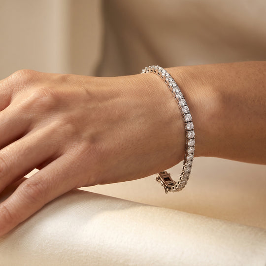 EVER TRUE Moissanit Armband ca. 20 cm 925 Silber Rhodiniert ca. 5,70 ct.