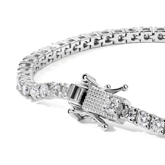 EVER TRUE Moissanit Armband ca. 20 cm 925 Silber Rhodiniert ca. 5,70 ct.