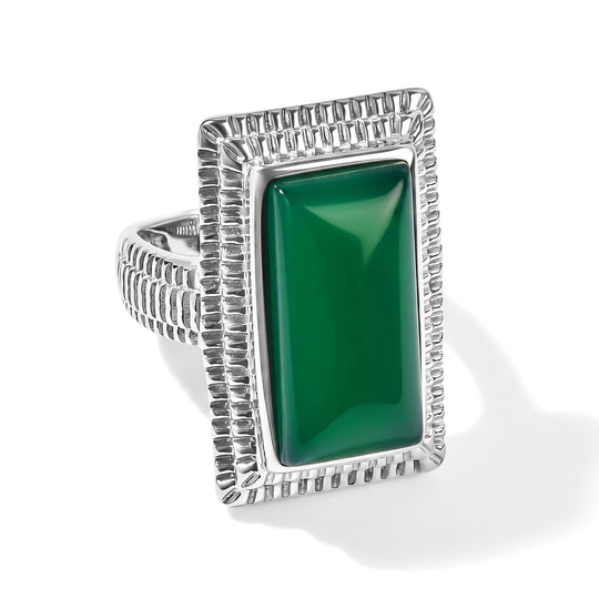 EVER TRUE Verde Onyx Ring 316L Edelstahl (Größe 20.00) ca. 13,69 ct