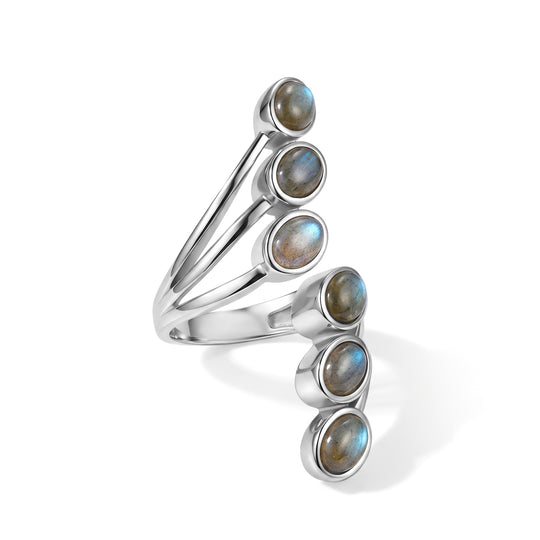 EVER TRUE AAA Labradorit Ring 316L Edelstahl (Größe 20.00) ca. 5,24 ct